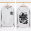 We Dare You To Visit The Haunted House Vintage Inspired Halloween Pumpkin Graphic Hoodie