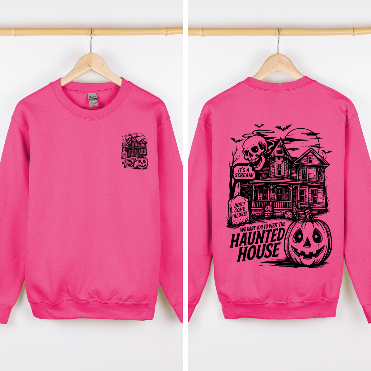 We Dare You To Visit The Haunted House Spooky Halloween Theme Limited Edition Graphic Sweatshirt