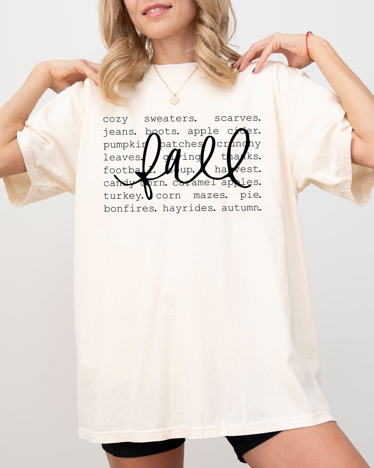 We Love Fall Autumn Minimal Simplicity Halloween Thanksgiving Comfort Colors Tee