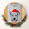 Westie West Highland White Terrier Santa Christmas Dog Lover Pet Comfort Colors Tee