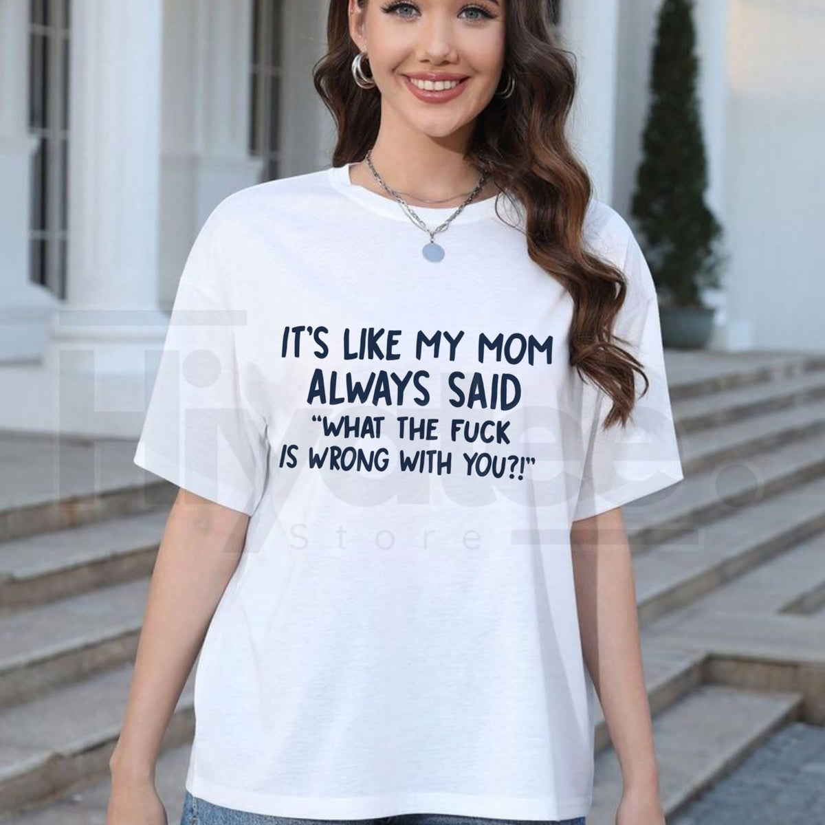 "What TF Is Wrong With You?" – Funny Sarcastic Mom Quote Heavyweight Top