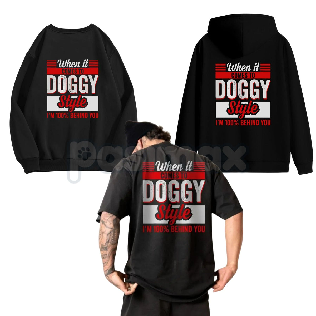 "When It Comes To Style" Graphic T-Shirt – Back-Sided Printed Letter Crewneck, Hoodie & Sweatshirt