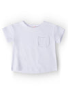 White Ruffle Pocket Tee