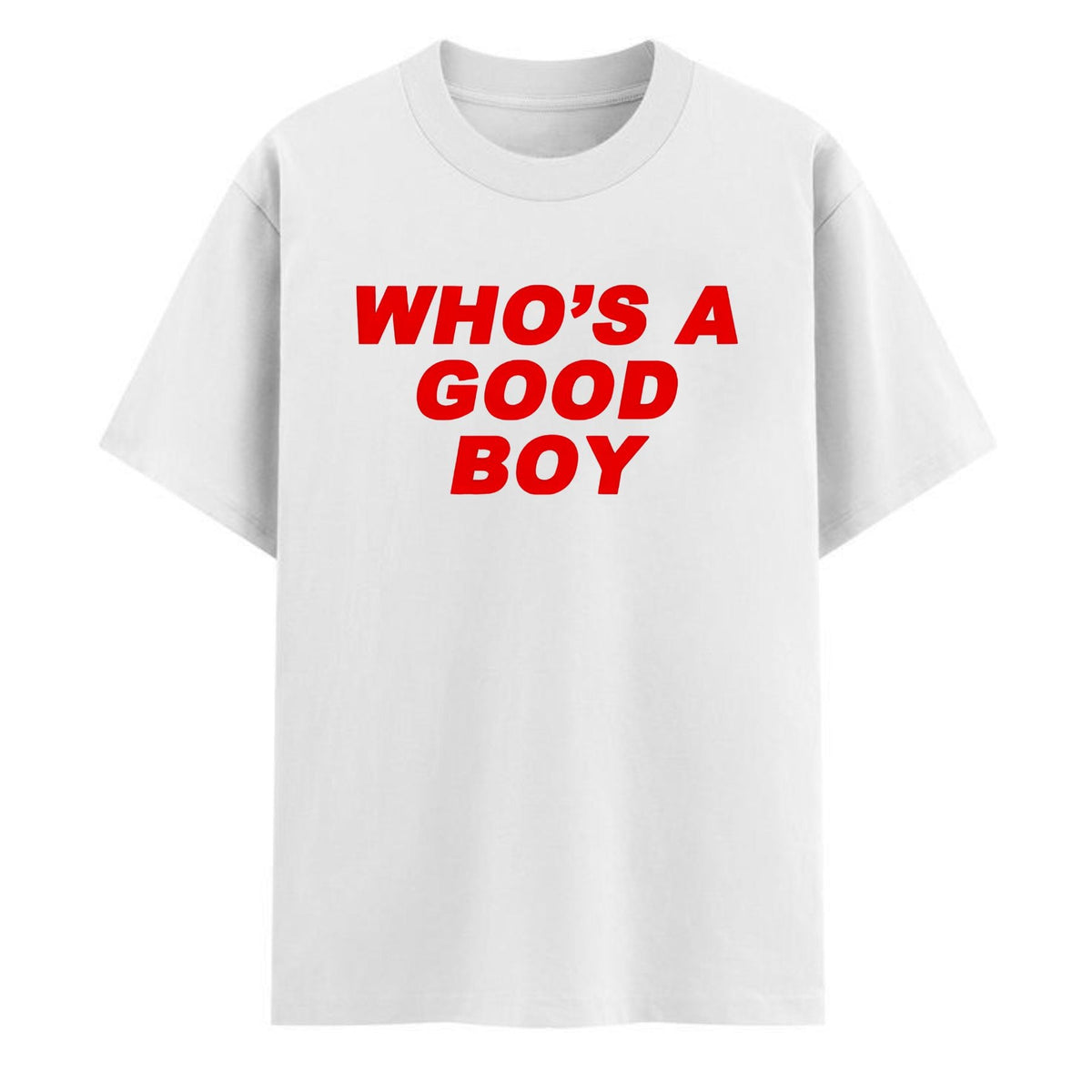 "Who's A Good Boy" Nostalgic T-Shirt - Cute Y2K Preppy Apparel, Short Sleeve Top