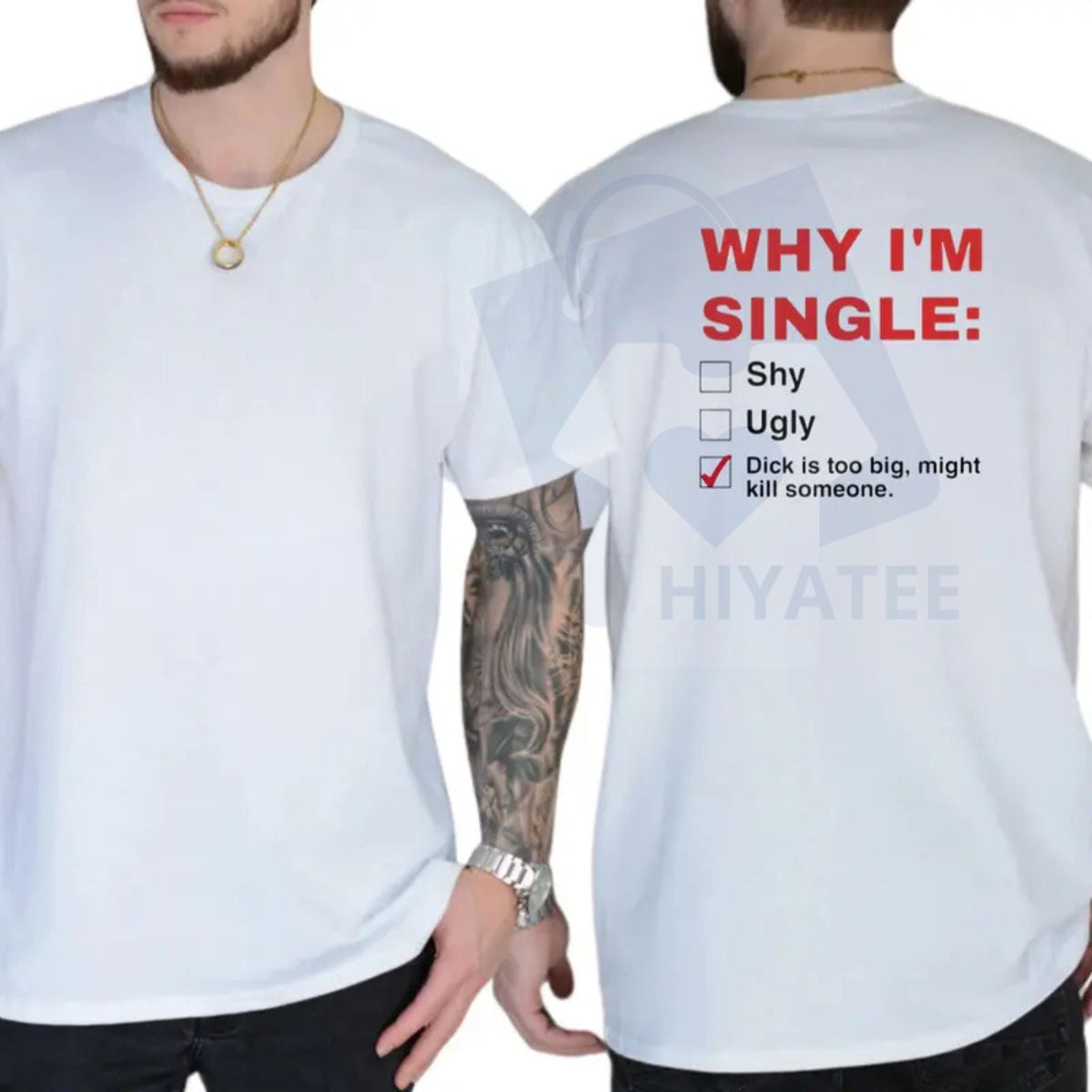 "Why I'm Single" T-Shirt – Funny Humor Adult Graphics Tee Casual Menswear