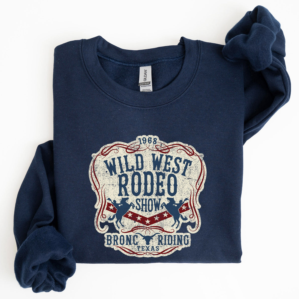 Wild West Rodeo Show Bronco Riding Cowboy Cowgirl Classic Western Adventure Sweatshirt