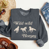 Wild Wild Horses, Country, Western Rodeo Spirit And Prairie Sunset Art Sweatshirt