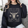 Wild Wild West Cow Skull Rose Western Country Frontier Spirit Living Ranch Heritage Sweatshirt