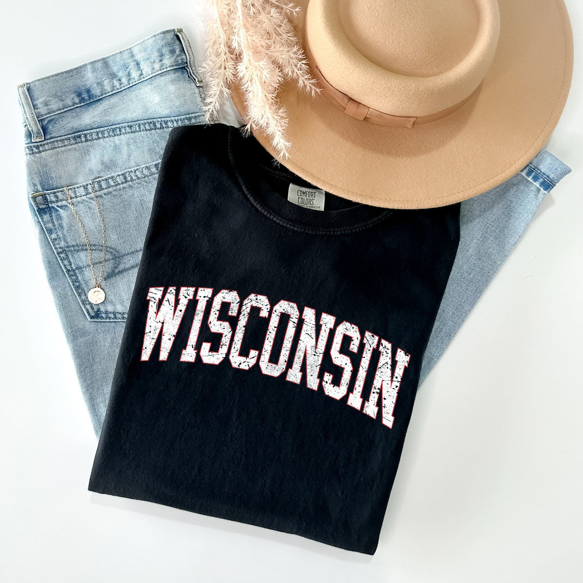 Wisconsin Football Game Day Tailgate Party University State Fans Unite Comfort Colors Tee