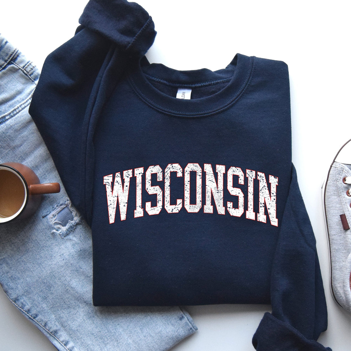 Wisconsin Football Game Day Big Game Touchdown Tailgate Party University State Sweatshirt