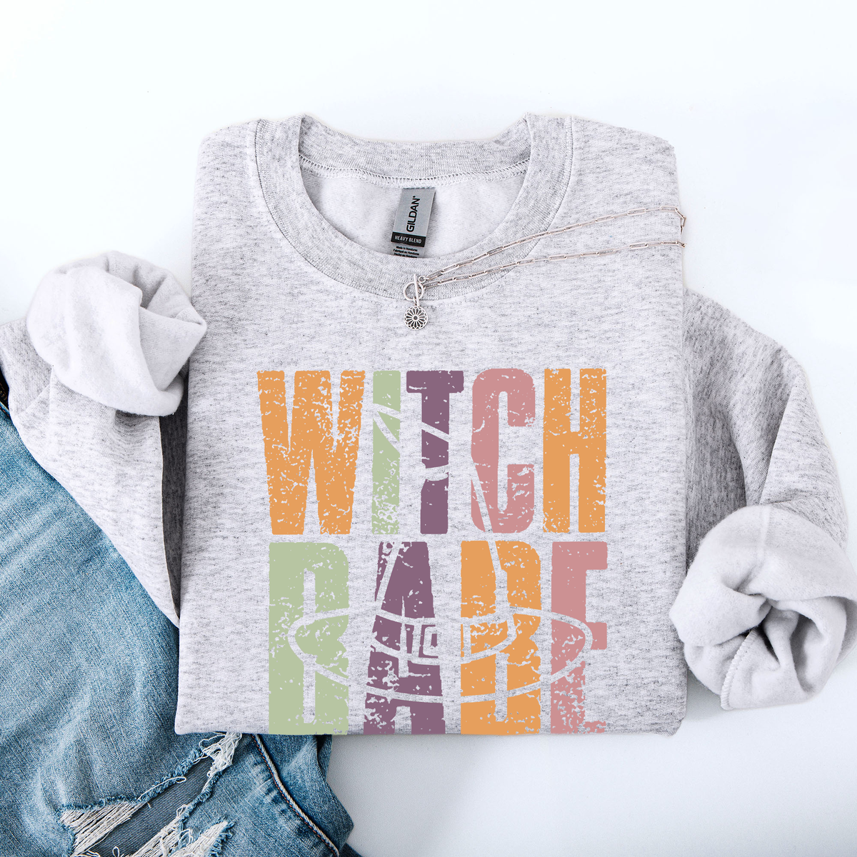 Witch Babe Halloween Mood Vibes Cozy Nightfall Mystic Spirit Edition Extra Sweatshirt