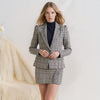 Pleione Women's Notch Collar Tweed Blazer