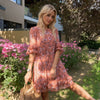 Women's Wax Flower Asymmetrical Hi-Lo Dress