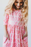 XOXO 3/4 Sleeve Pocket Twirl Dress
