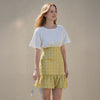 Women's Glen Plaid Mermaid Dress in Yellow