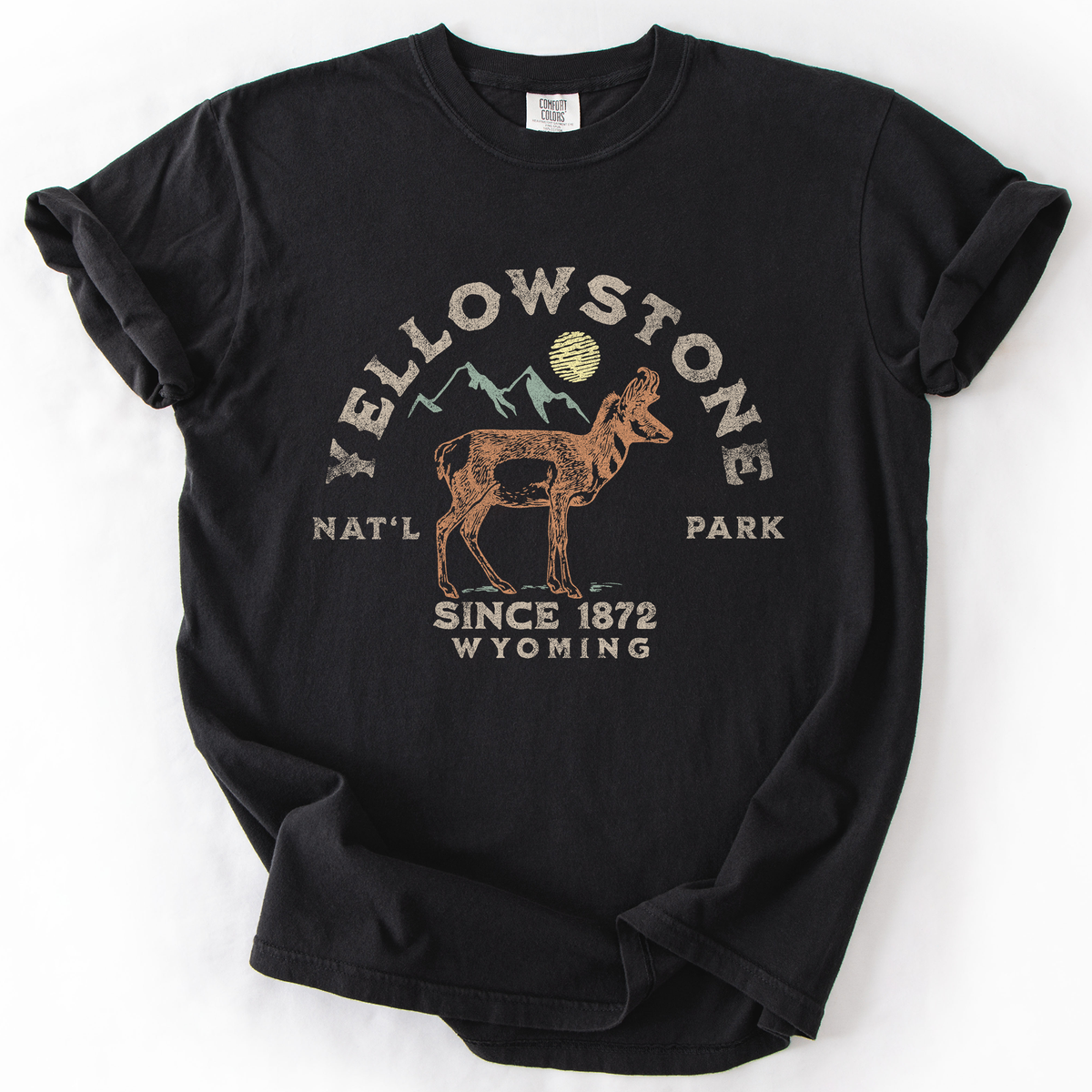 Yellowstone National Park Wyoming Nature Outdoors Camping Hiking Comfort Colors Tee