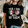 Yes I Am Both Of Them Mexican American Immigrant Pride Ethnic Identity Graphic Tee