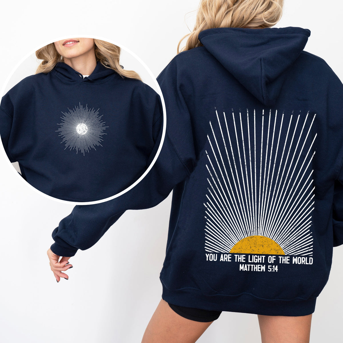 You Are The Light Of The World Faith Christian Bible Religious Faith Statement Hoodie