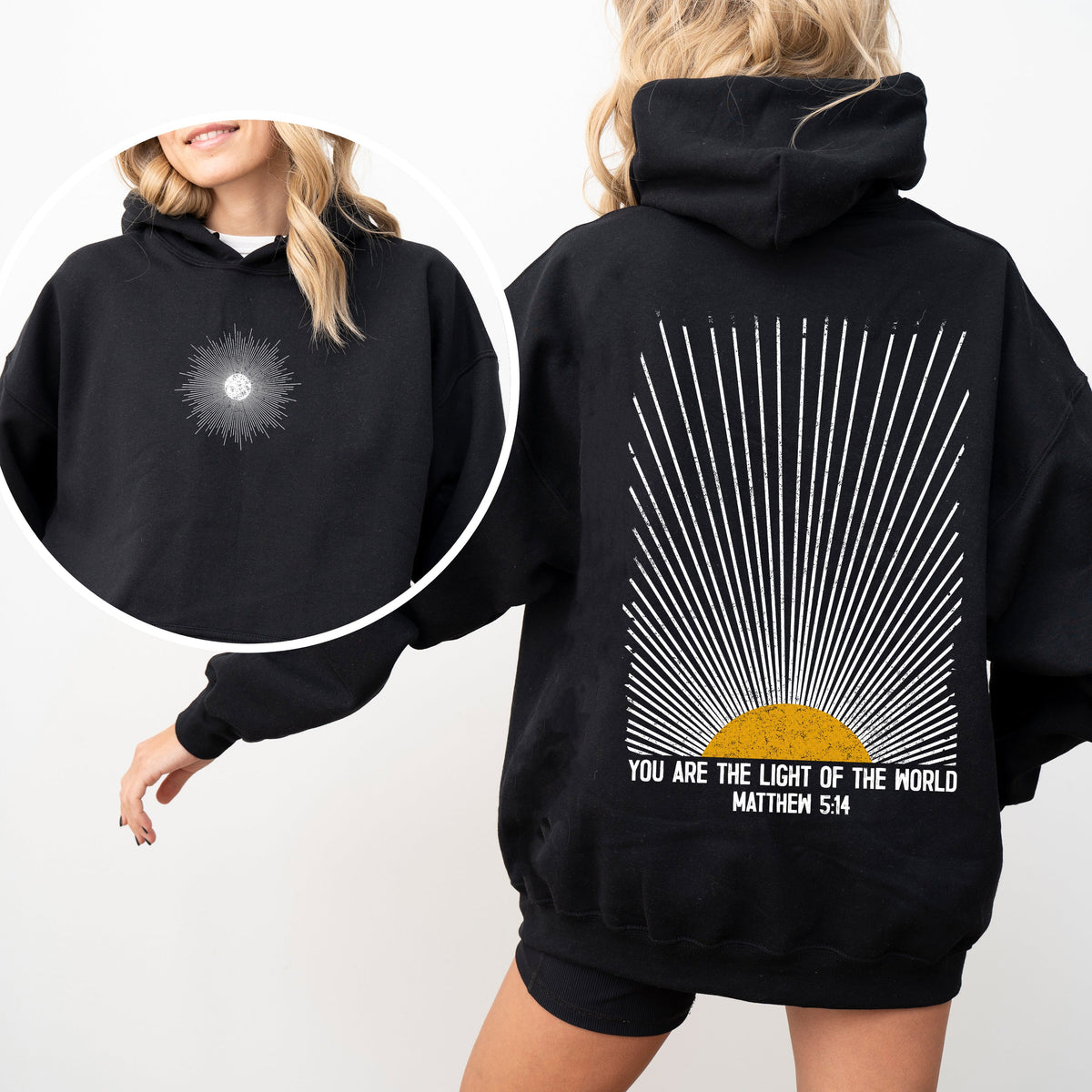 You Are The Light Of The World Faith Christian Bible Religious Faith Statement Hoodie