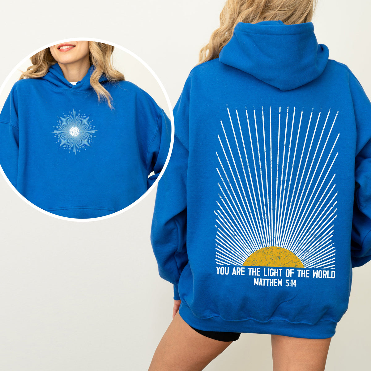 You Are The Light Of The World Faith Christian Bible Religious Faith Statement Hoodie