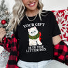 Your Gift Is In The Litter Box Cat Christmas Naughty Humor Limited Edition Graphic Tee