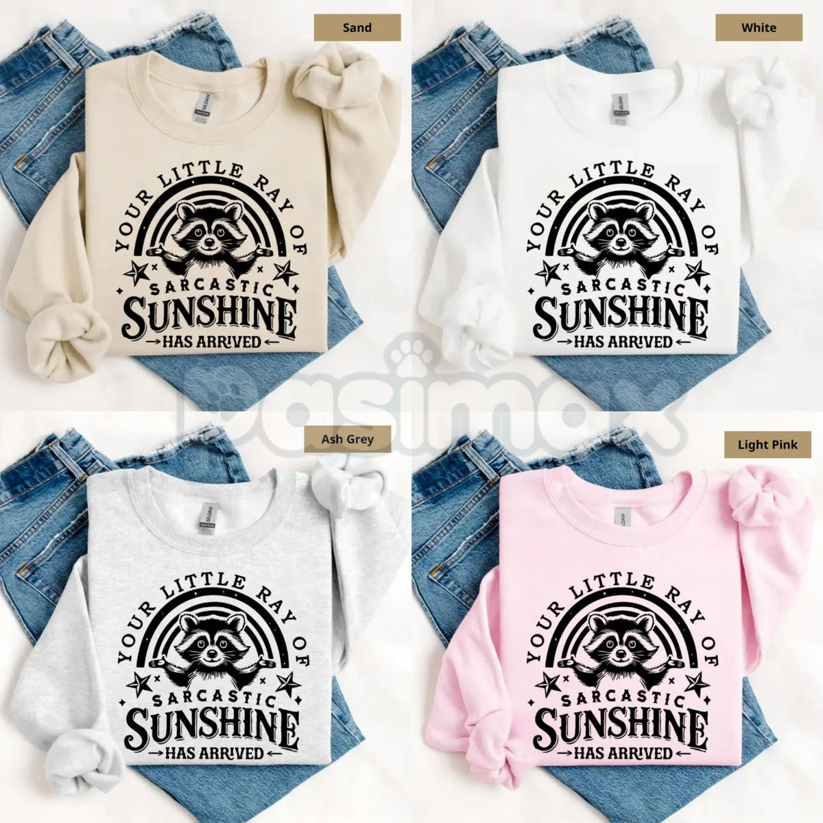 Your Little Ray Of Sarcastic Sunshine Sweatshirt | Funny Sassy Quote Crewneck | Retro Sun Graphic Pullover | Witty Sarcastic Shirt for Women | Sassy Aesthetic Jumper | Irony Inspired Streetwear Top