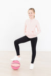 SALE Zen Pink Full-Zip Ruffle Active Jacket