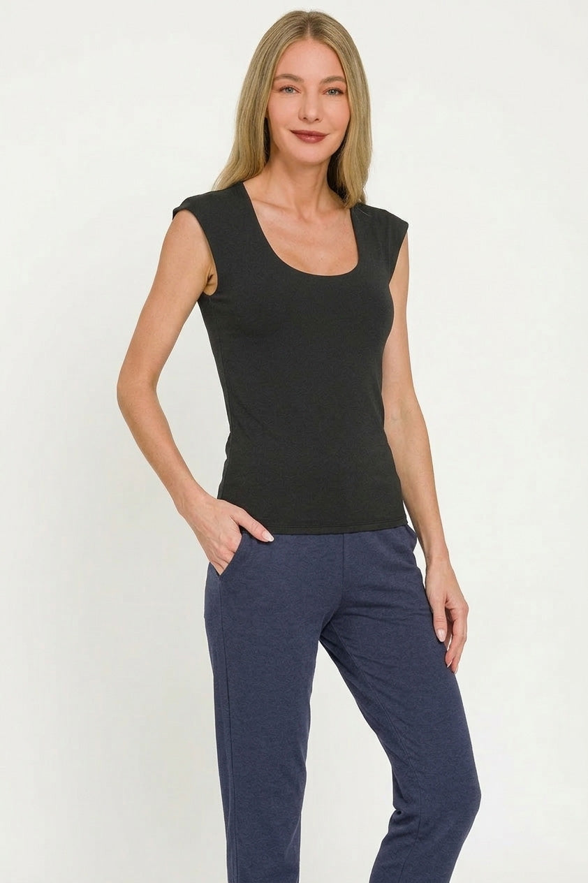 Zenana Double Layered Sleeveless Top