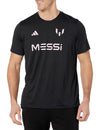adidas Mens Messi Wordmark Short Sleeve T-Shirt Core Black