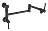 Wall mounted Pot Filler Faucet, Modern Brass Pot Filler Two-Attachment Wall Mount Folding Kitchen Pot Filler Swing Arm