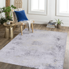 NAAR MAVAL Gold Washable Rug 5x8 Area Rug (Gray+Gold, 5' x 8')