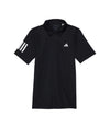 adidas Boys Club Tennis 3-Stripes Polo Shirt Black (2023) Large
