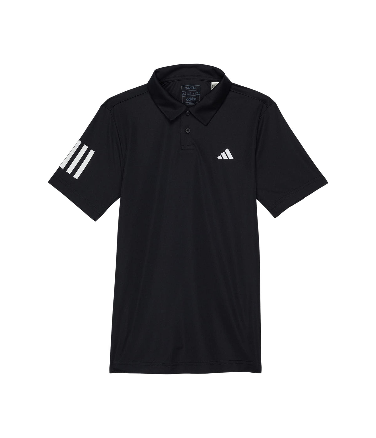 adidas Boys Club Tennis 3-Stripes Polo Shirt Black (2023) Large
