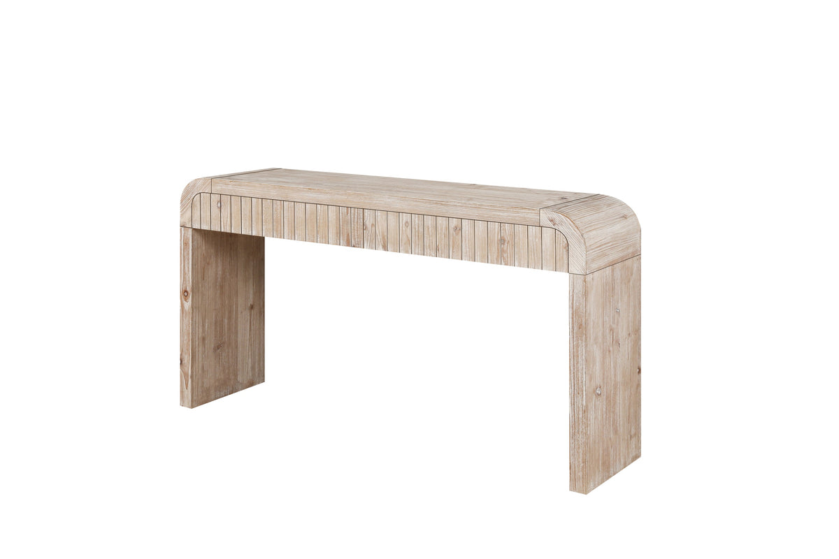 59'' Vintage Crafted Entryway Table,Two Hidden Handle Drawers,Farmhouse Console Table ,Easy Assembly,for Entrance & Dinning Room & Living Room & Hallway (Natural Wood)