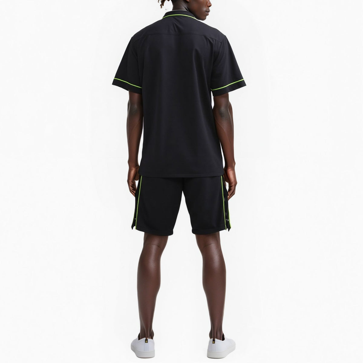 Blank State Men's Snap Button Gym Shorts in Black