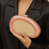 Acrylic Shell Clutch with Woven Inset(MAC372)