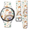 Sport Bands Compatible for Galaxy Watch 6 Band/Galaxy Watch 5/Galaxy Watch 4 Band Galaxy Watch 5 Pro/Galaxy Watch 3/Active 2 Watch 20mm Soft Silicone Sports Strap Women Men(Cute Mushrooms Rainbow)