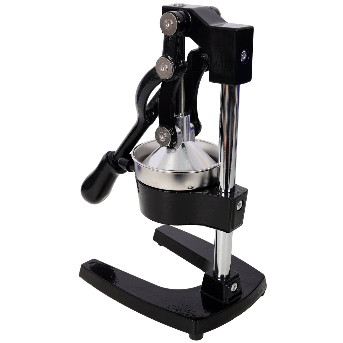 Cast Iron Citrus Juicer , Extra-Large Commercial Grade Manual Hand Press , Heavy Duty Countertop Squeezer for Fresh Orange Juice,Black Color
