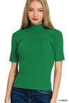 Zenana Viscose Ribbed Mock Neck Sweater