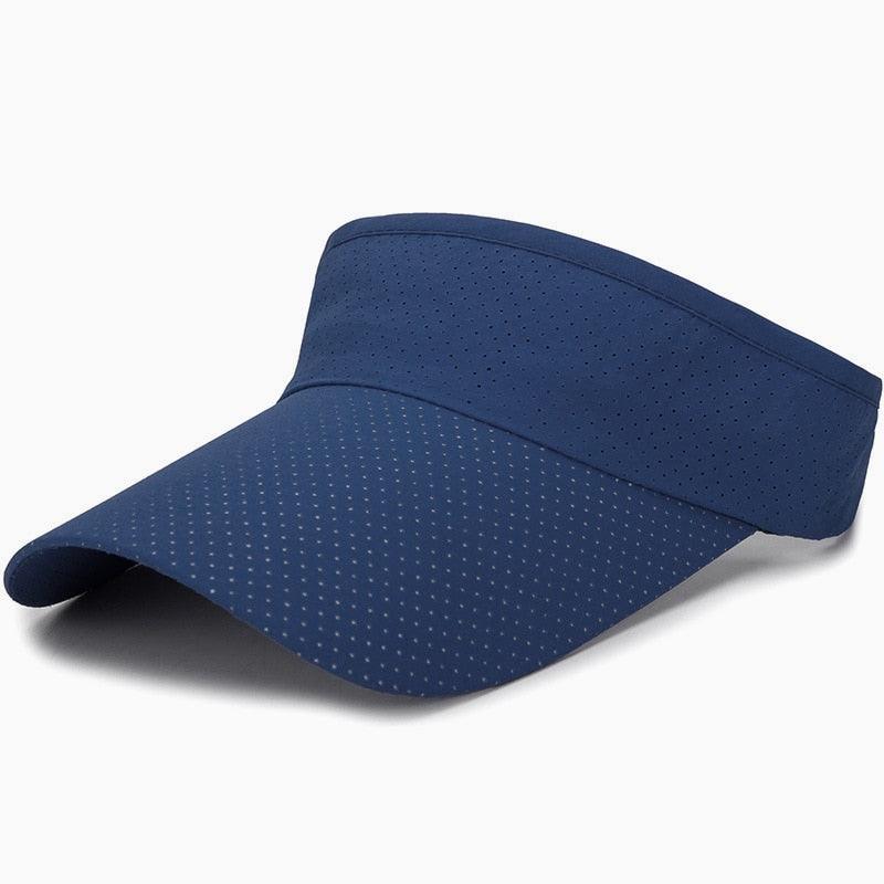 Adjustable Summer Breathable Hats Men Women Sun Protection Sports Golf Tennis Visor Hat Adjustable Visor UV Protection Top Empty Solid Sports Outdoor Running Sunscreen Strong Cap