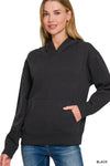 Zenana Fleece Kangaroo Pocket Hoodie