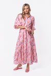 Alice Dress Short Sleeve (Peach Flower)
