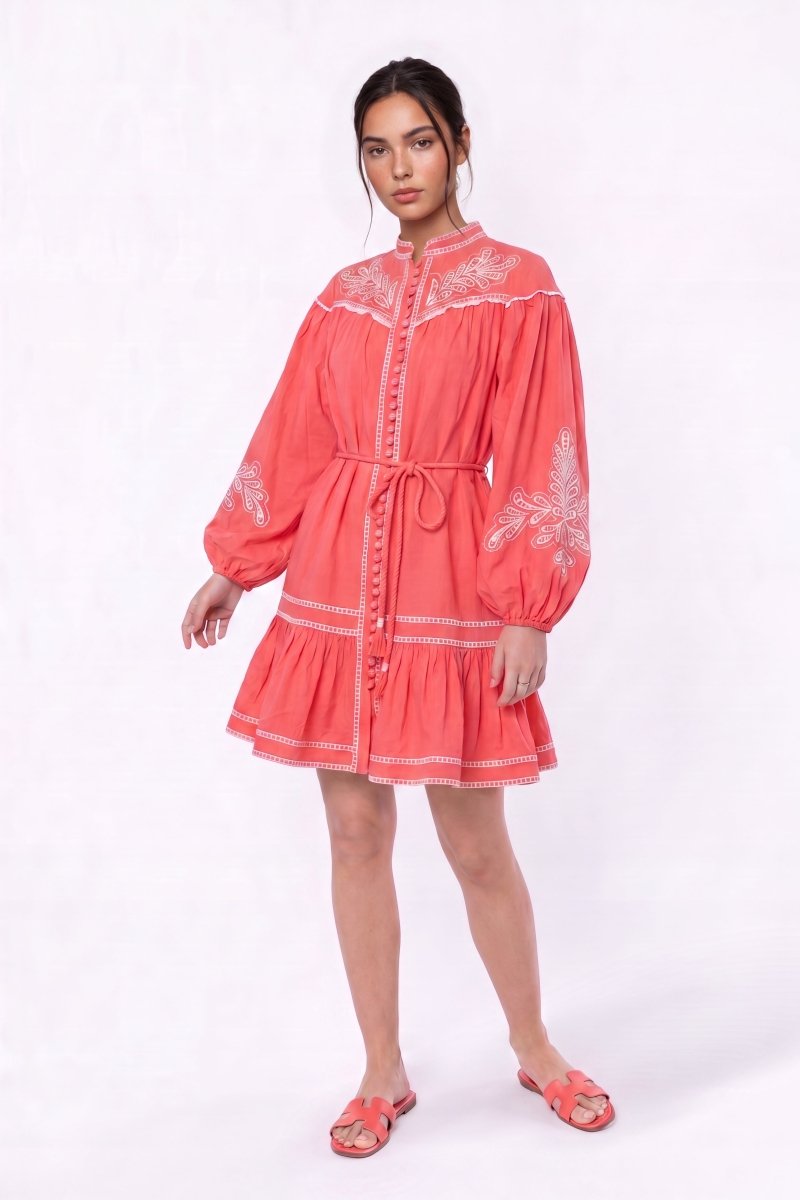 Allison Dress (Pink White)
