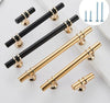 Aluminum Alloy Black Gold Door Handle Wardrobe Kitchen Cabinet Drawer Solid Handle Furniture Handle European Modern Hardware Modern Furniture Cupboard Door Drawer Handles