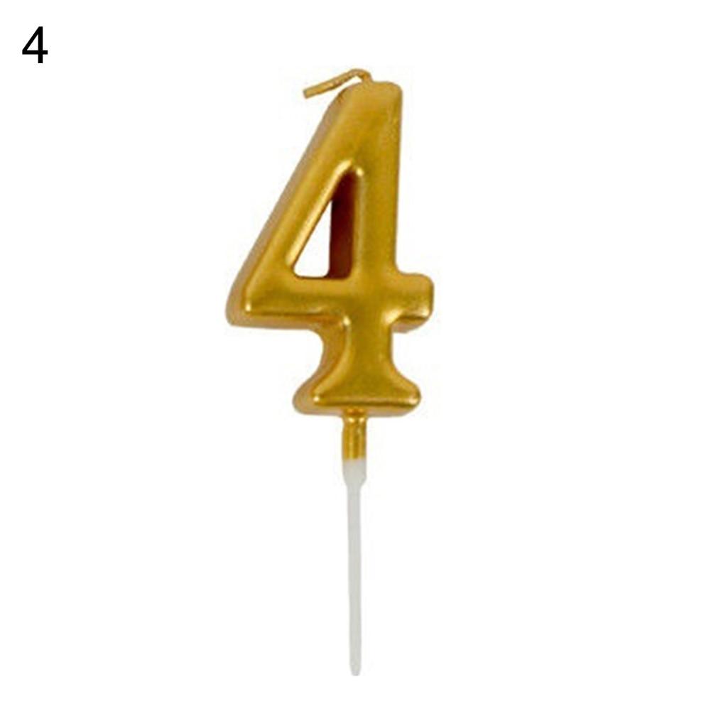 Arabic Number 0-9 Wax Candles Number Candles Cake Numeral Candles Number 0-9 Glitter Cake Topper Decoration For Birthday Wedding Reunion Theme Part Digital Cake Topper Kids Children Party Happy Birthday Ornament Cakes Top Decoration Accessories