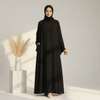 Archive Piece Ice Silk Crepe Open Abaya 2-Piece Set - MP014 (Size XXL Only)