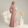 Archive Piece Tulip Embroidered Nida Abaya 4-Piece Set - MP024 (Size M Only)