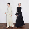 Asymmetric Ruched Knit Dress with Pleated Skirt (MS343)