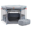 CANINE CANYON Zora Portable Pet Playpen Foldable Dog Playpens for Indoor and Outdoor Exercise Pop Up Pet Fence with Carrying Case for Dogs/Puppies Dove Gray 49