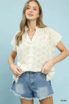 Umgee Lace Button-Front Top